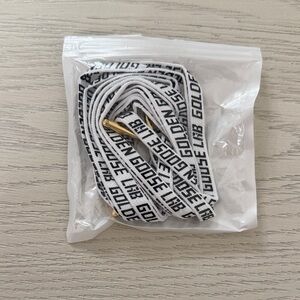 Golden Goose Black and White Branded Shoelaces